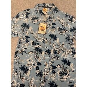 C&C California Mens Hawaiian Floral Blue‎ Size Medium***NWT